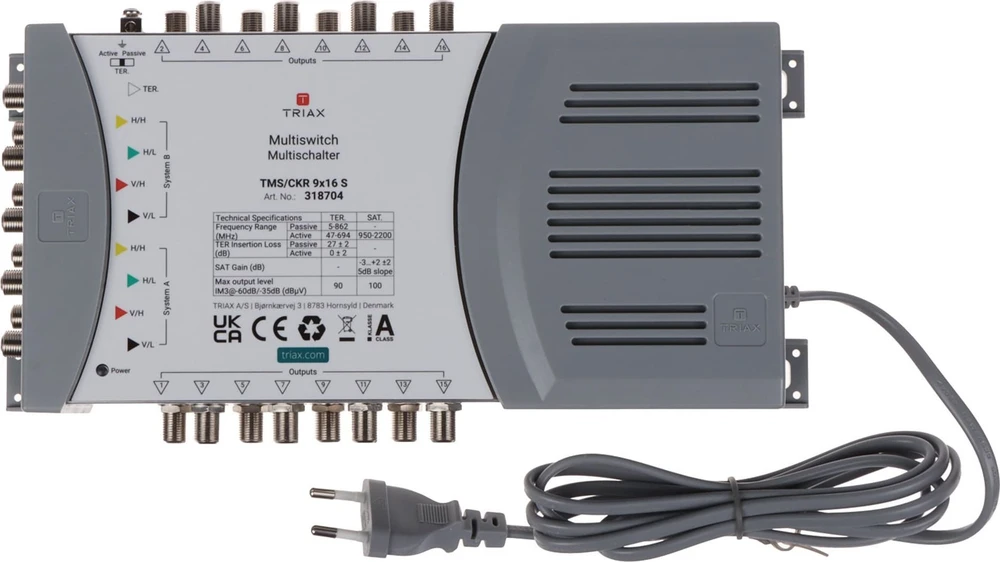 MULTISWITCH TMS-9/16S 9 WEJŚĆ / 16 WYJŚĆ TRIAX