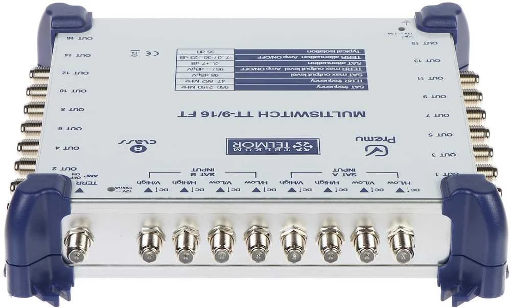 Triax MULTISWITCH TT-9/16-FT-PREMU 9 ĮVESTYS / 16 IŠĖJIMŲ PREMU TELMOR