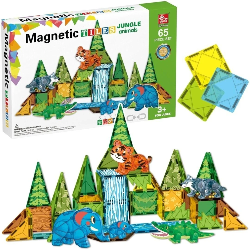 Trifox Klocki magnetyczne dżungla 65el A-1540 91561