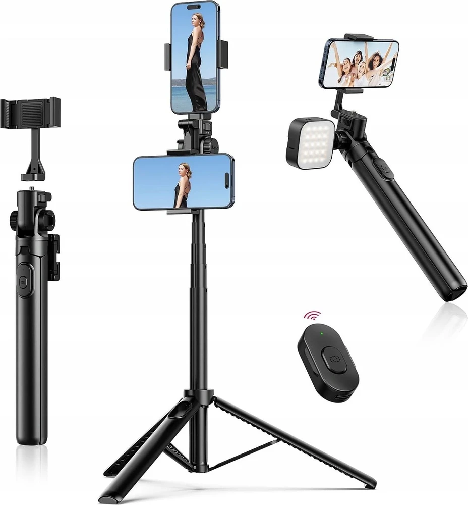 Statyw Monopod Kijek Selfie Pilot 1/4 Iso 2x Laikiklis Na Telefonas / Ulanzi Mt-70