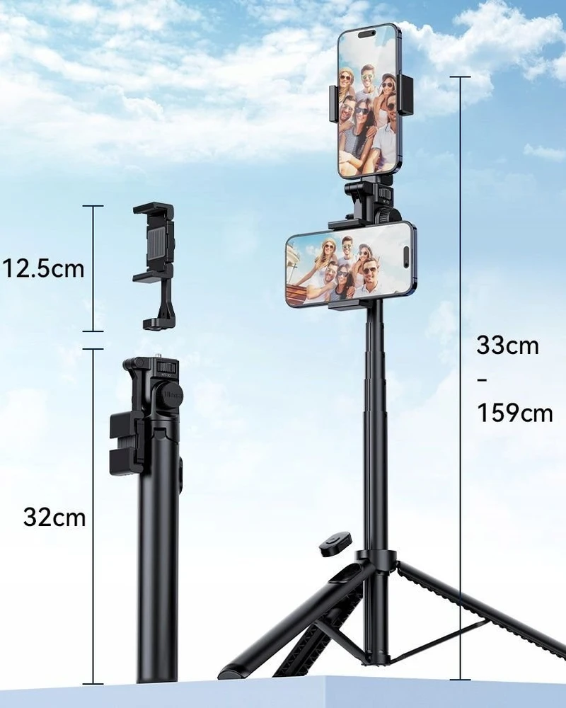 Statyw Monopod Kijek Selfie Pilot 1/4 Iso 2x Laikiklis Na Telefonas / Ulanzi Mt-70