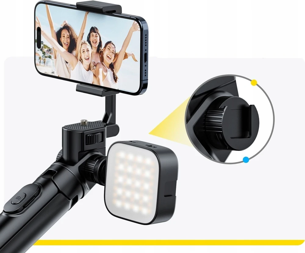 Statyw Monopod Kijek Selfie Pilot 1/4 Iso 2x Laikiklis Na Telefonas / Ulanzi Mt-70