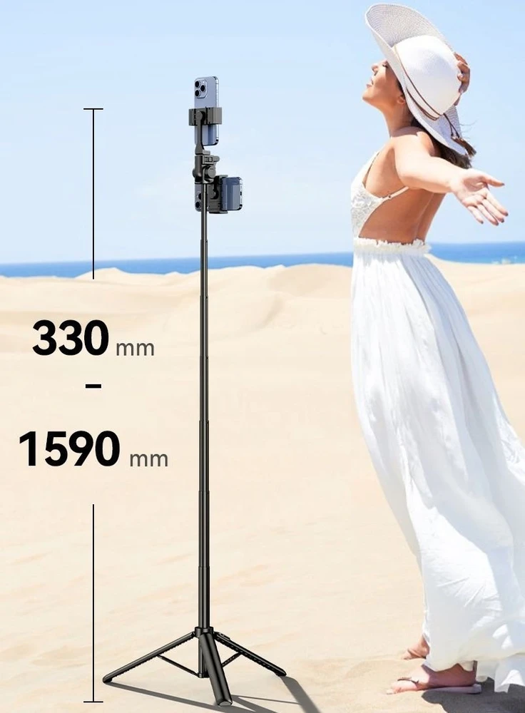 Statyw Monopod Kijek Selfie Pilot 1/4 Iso 2x Laikiklis Na Telefonas / Ulanzi Mt-70