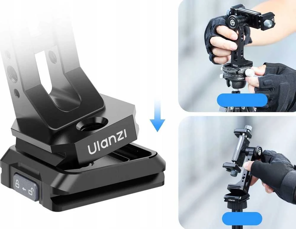 Laikiklis Na Statyw 360s 2x Iso 1/4 3/8 Arca Swiss Uka Na Telefonas / Ulanzi Ma53