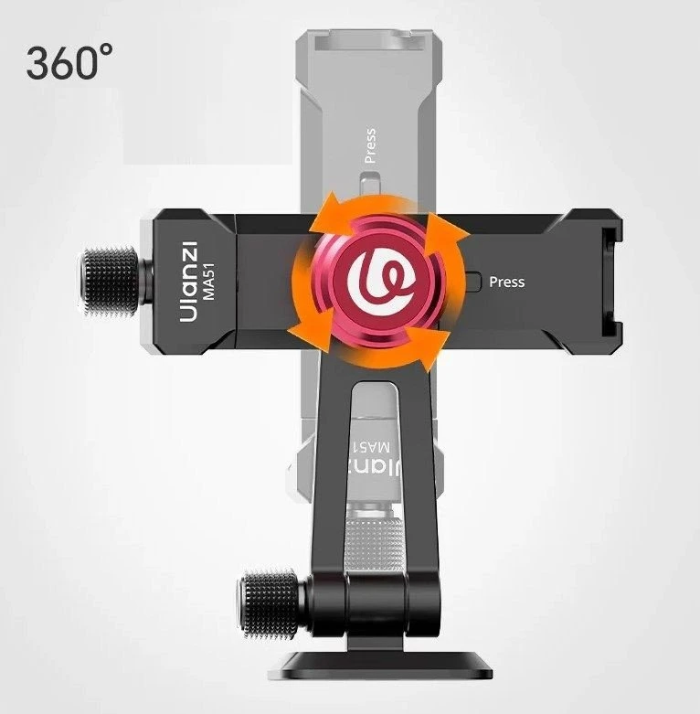 Telefono laikiklis - Ulanzi MA51 Quick Clip Išmanusis telefonas Holder, Adjustable, Juodas