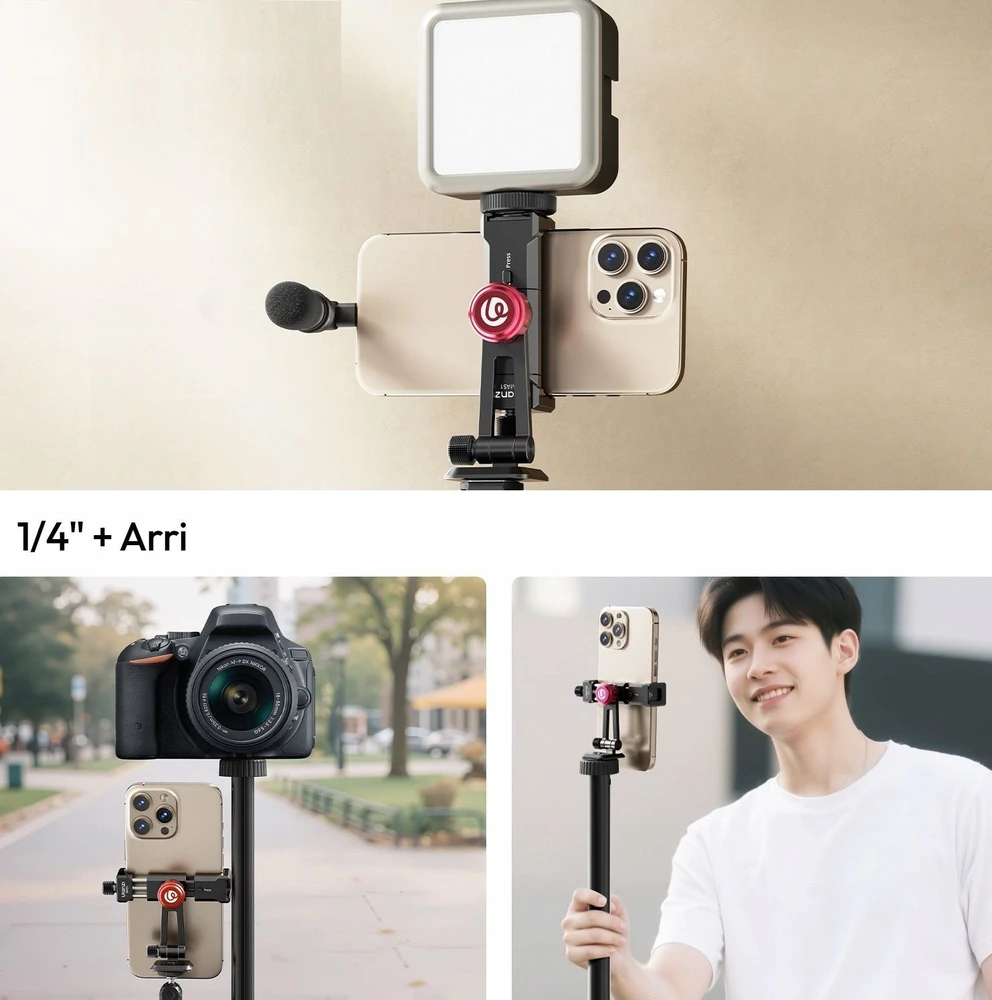 Telefono laikiklis - Ulanzi MA51 Quick Clip Išmanusis telefonas Holder, Adjustable, Juodas