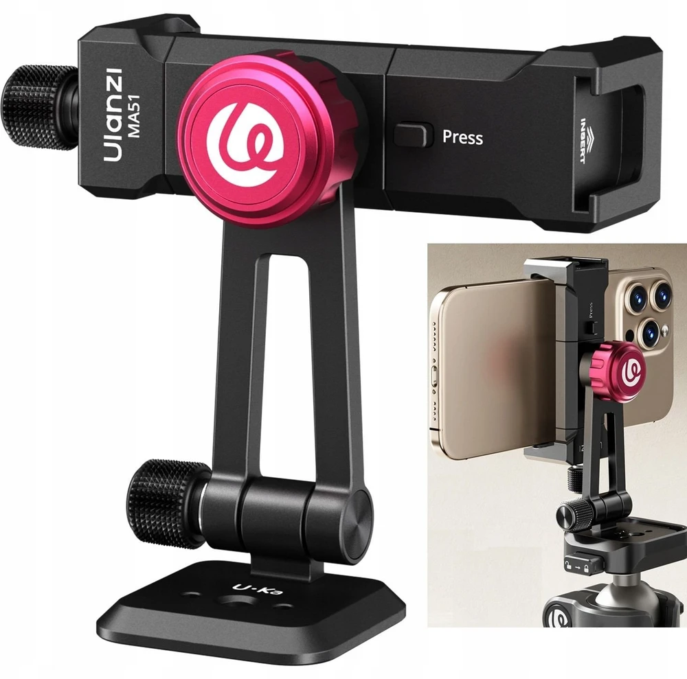 Telefono laikiklis - Ulanzi MA51 Quick Clip Išmanusis telefonas Holder, Adjustable, Juodas