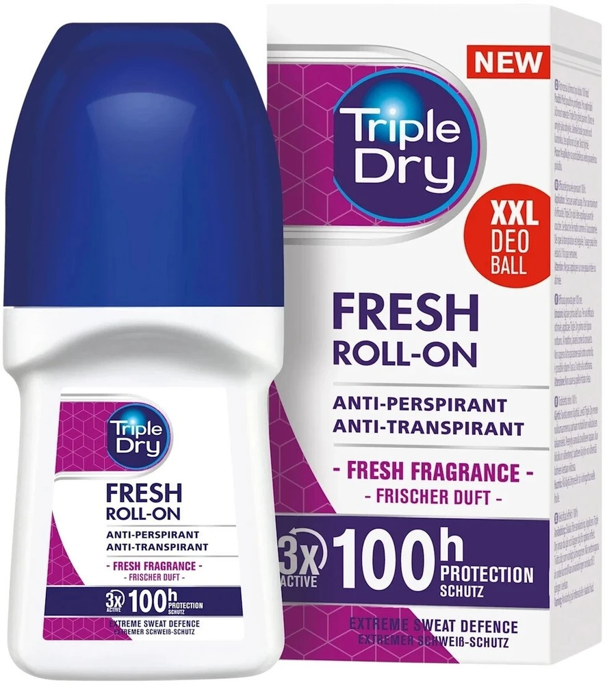 Triple Dry Fresh priešprakaituojantis ritininis dezodorantas 100h 50ml