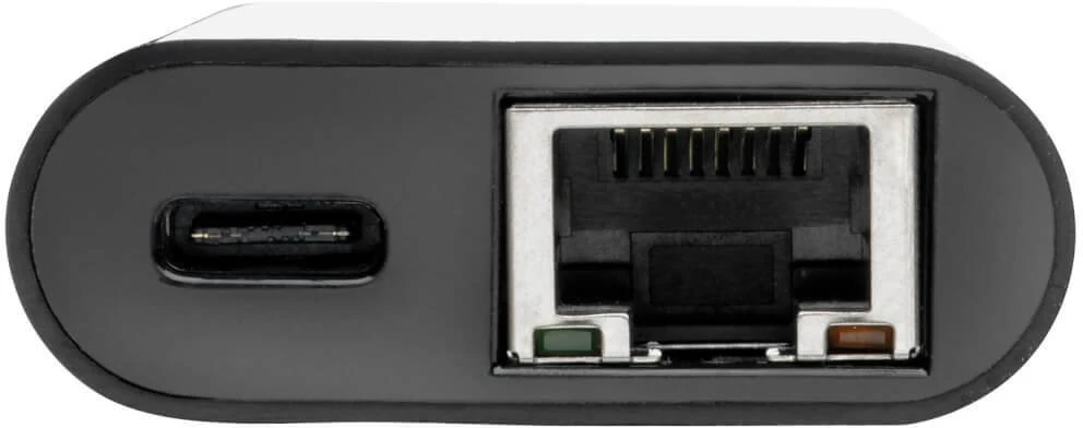 Eaton Corporation „Tripp Lite U436-06N-GB-C“ USB-C į gigabito tinklo adapteris su USB-C PD įkrovimu - „Thunderbolt 3“, Juoda, Juoda, Vietnamas, CE, FCC, REACH, 0–45 °C, -10–70 °C, 50 g