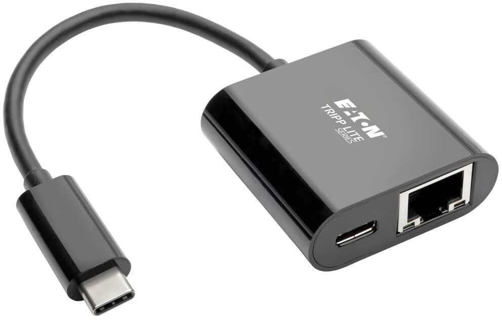 Eaton Corporation „Tripp Lite U436-06N-GB-C“ USB-C į gigabito tinklo adapteris su USB-C PD įkrovimu - „Thunderbolt 3“, Juoda, Juoda, Vietnamas, CE, FCC, REACH, 0–45 °C, -10–70 °C, 50 g