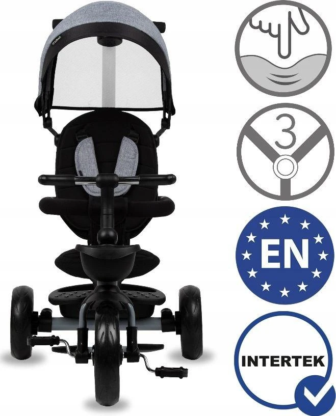 Triratukas Kidwell AXEL Titanium Pilkas
