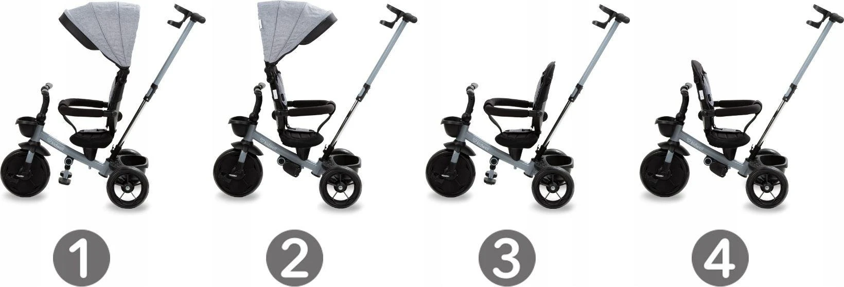 Triratukas Kidwell AXEL Titanium Pilkas
