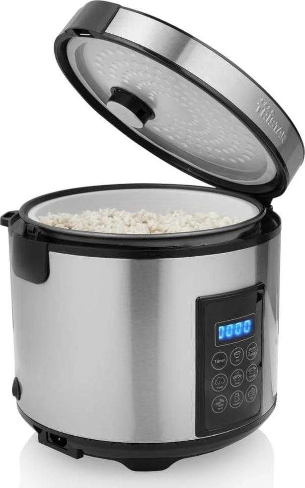 Tristar | Skaitmeninis ryžių ir garų virimo aparatas | RK-6138 | 900 W | 2,2 l | Programų skaičius: 7 | Pilkas