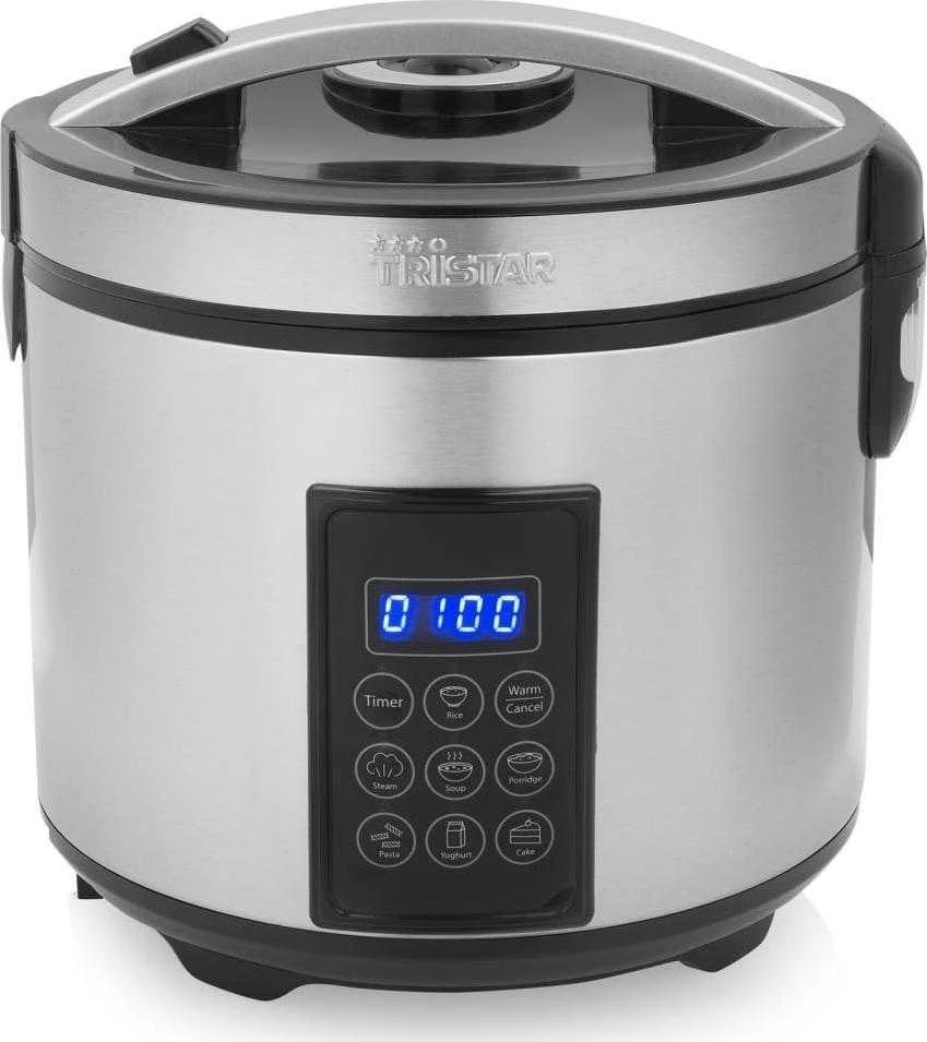 Tristar | Skaitmeninis ryžių ir garų virimo aparatas | RK-6138 | 900 W | 2,2 l | Programų skaičius: 7 | Pilkas