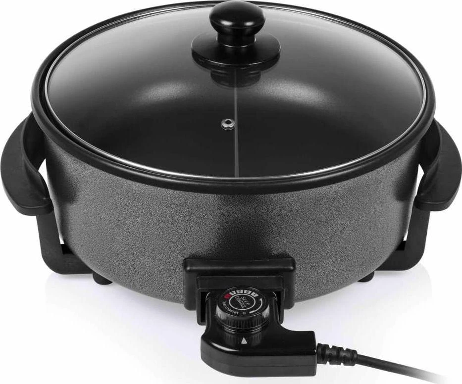 Tristar | Daugiafunkcinė grilio keptuvė XL | PZ-9135 | Skersmuo 30 cm | Grilis | 1500 W | Komplekte dangtelis | Fiksuota rankena | Juodas