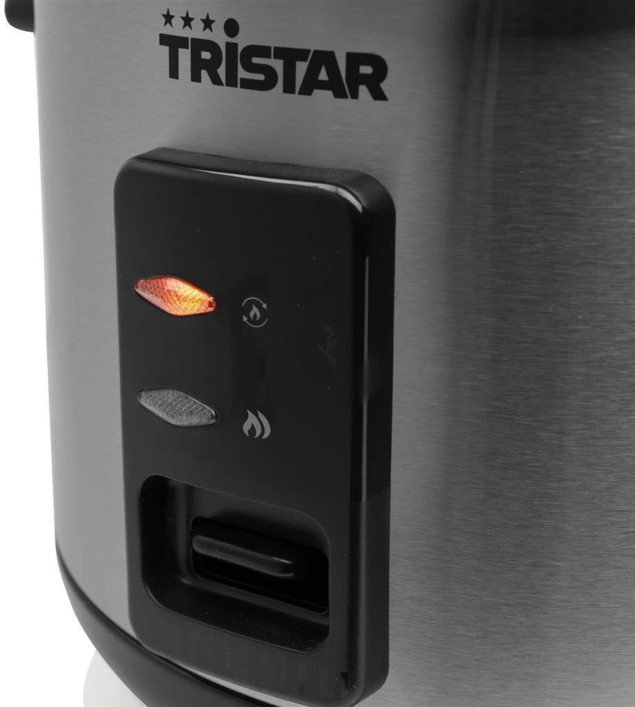 Tristar | RK-6146 | Rice cooker | 400 W | 1 L | Number of programs 0 | Juodas/Nerūdijantis plienas