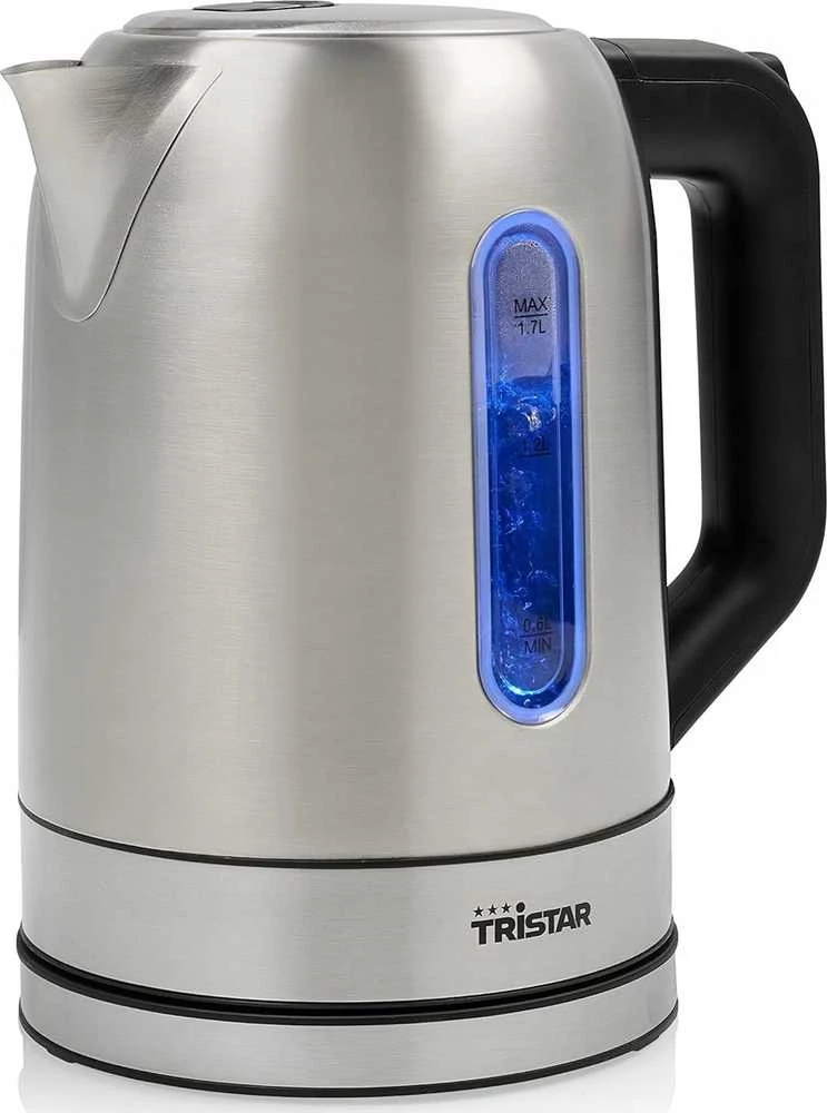 Tristar | Virdulys | WK-1344 | Electric | 2200 W | 1.7 L | Nerūdijantis plienas | 360° rotational base | Sidabrinis