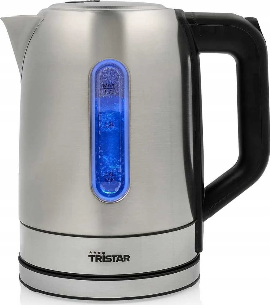 Tristar | Virdulys | WK-1344 | Electric | 2200 W | 1.7 L | Nerūdijantis plienas | 360° rotational base | Sidabrinis