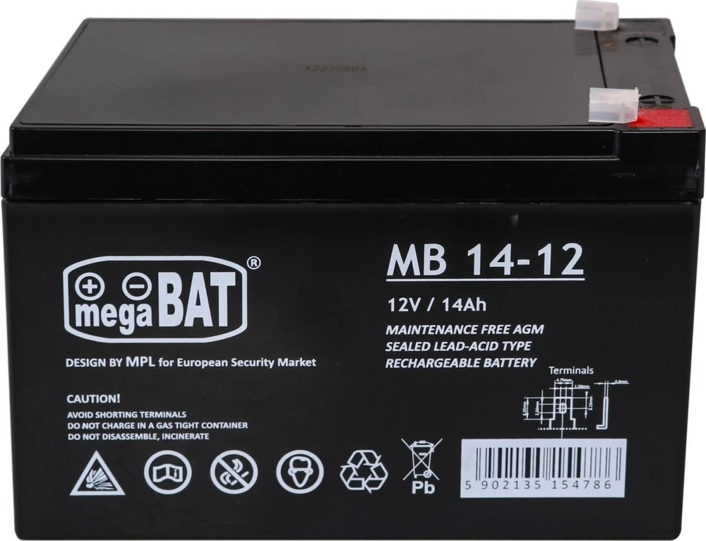 Megabat AKUMULIATORIUS 12V/14AH-MB