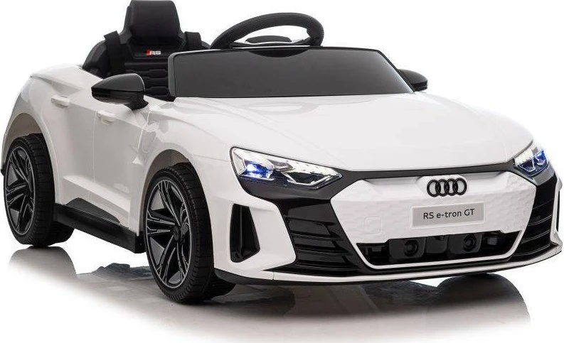 Lean Cars Vienvietis akumuliatorinis automobilis Audi E- Tron GT, baltas