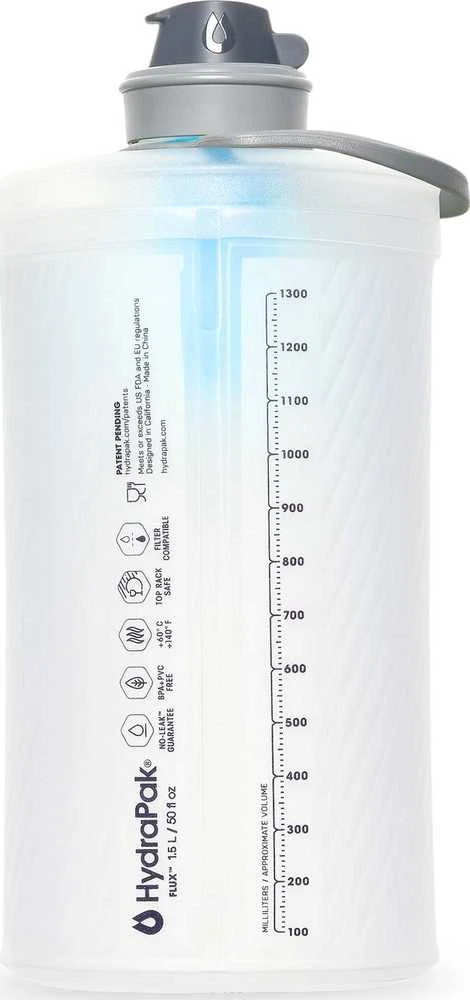 JAV Gertuvė su filtru HydraPak Flux +1.5L clear +filter