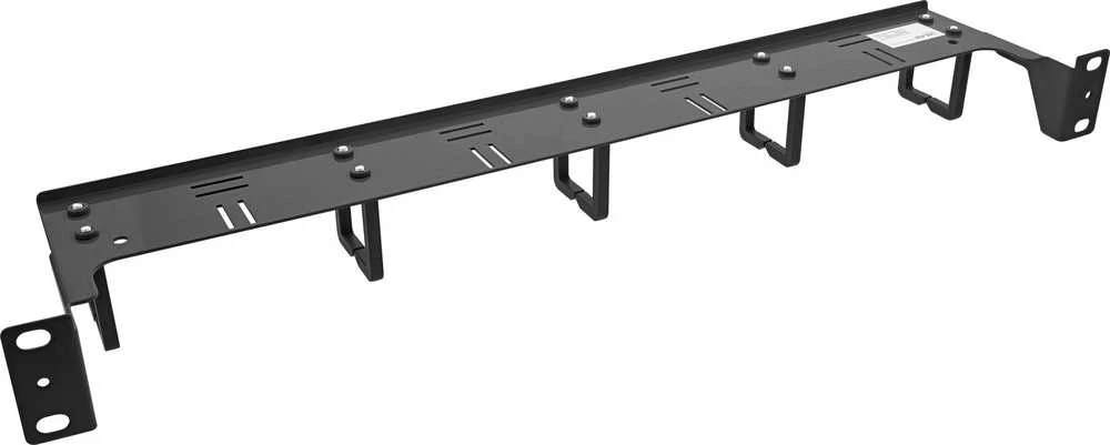 Organizatorius Triton InLine® 19'' kabelių tvarkymo skydelis, 5 plastikiniai laikikliai horizontaliai, RAL 9005, juodas