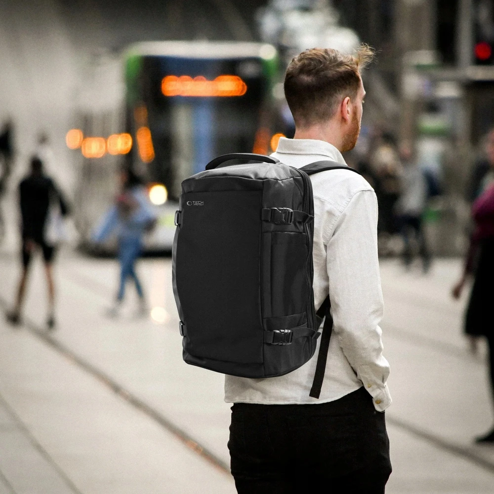 Tech-Protect Defender S40 Backpack for Ryanair & Wizzar, 20L Nešiojamas kompiuteris - Juodas