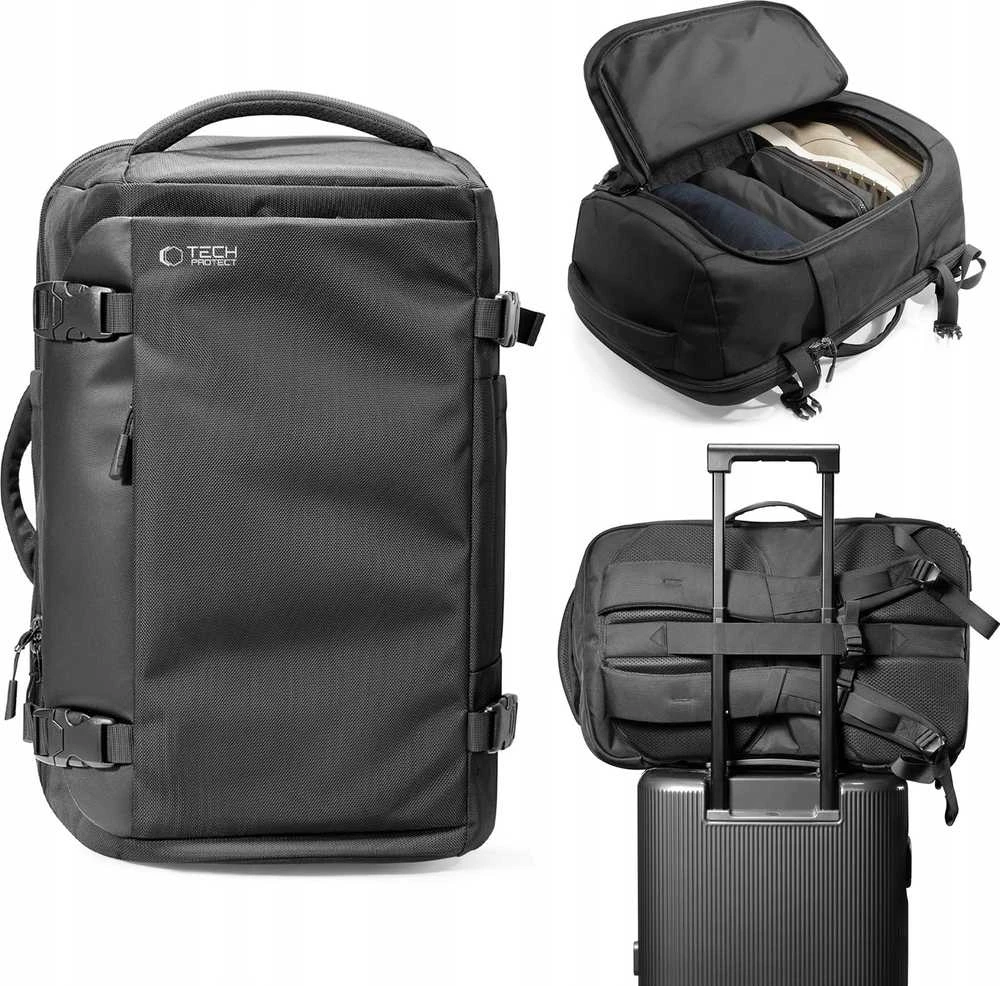 Tech-Protect Defender S40 40L Nešiojamas kompiuteris Backpack - Juodas