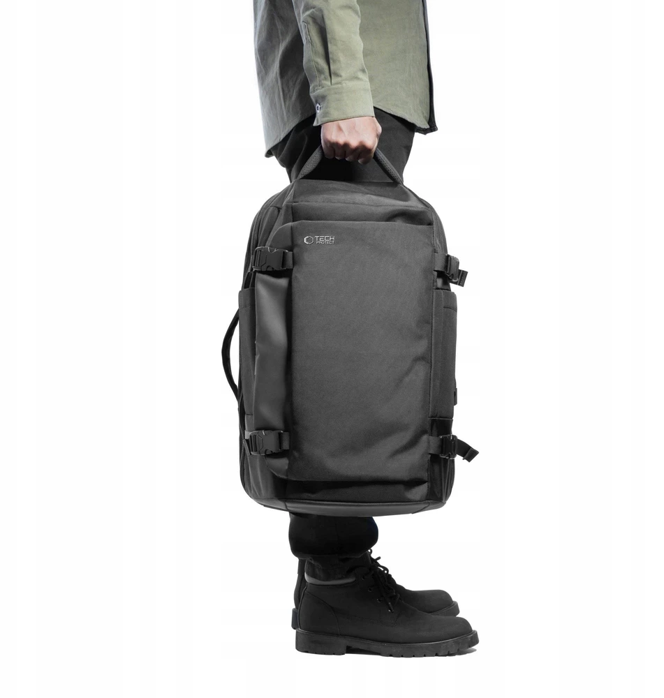 Tech-Protect Defender S40 Backpack for Ryanair & Wizzar, 20L Nešiojamas kompiuteris - Juodas