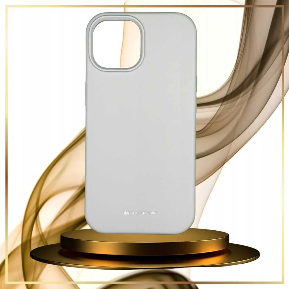 „Mercury“ silikoninis dėklas „Apple iPhone 15 Pro Max 6,7" (akmens spalvos)