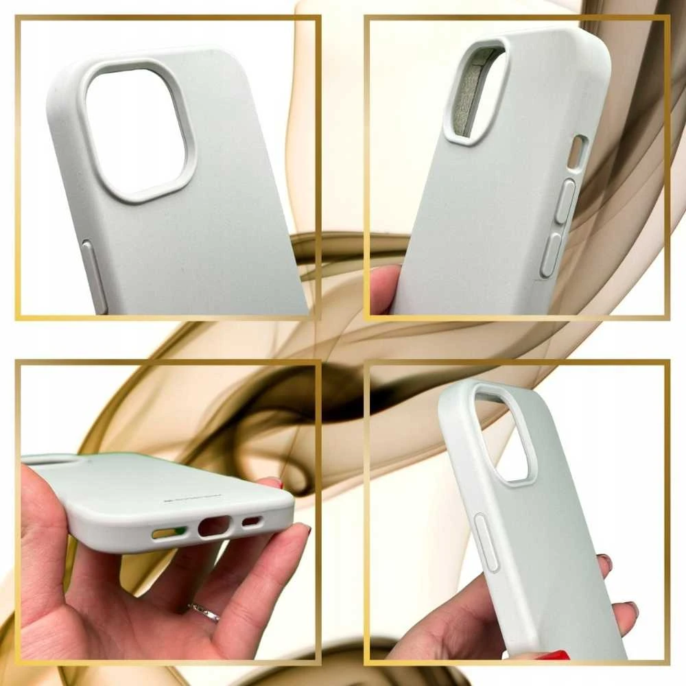 „Mercury“ silikoninis dėklas „Apple iPhone 15 Pro Max 6,7" (akmens spalvos)