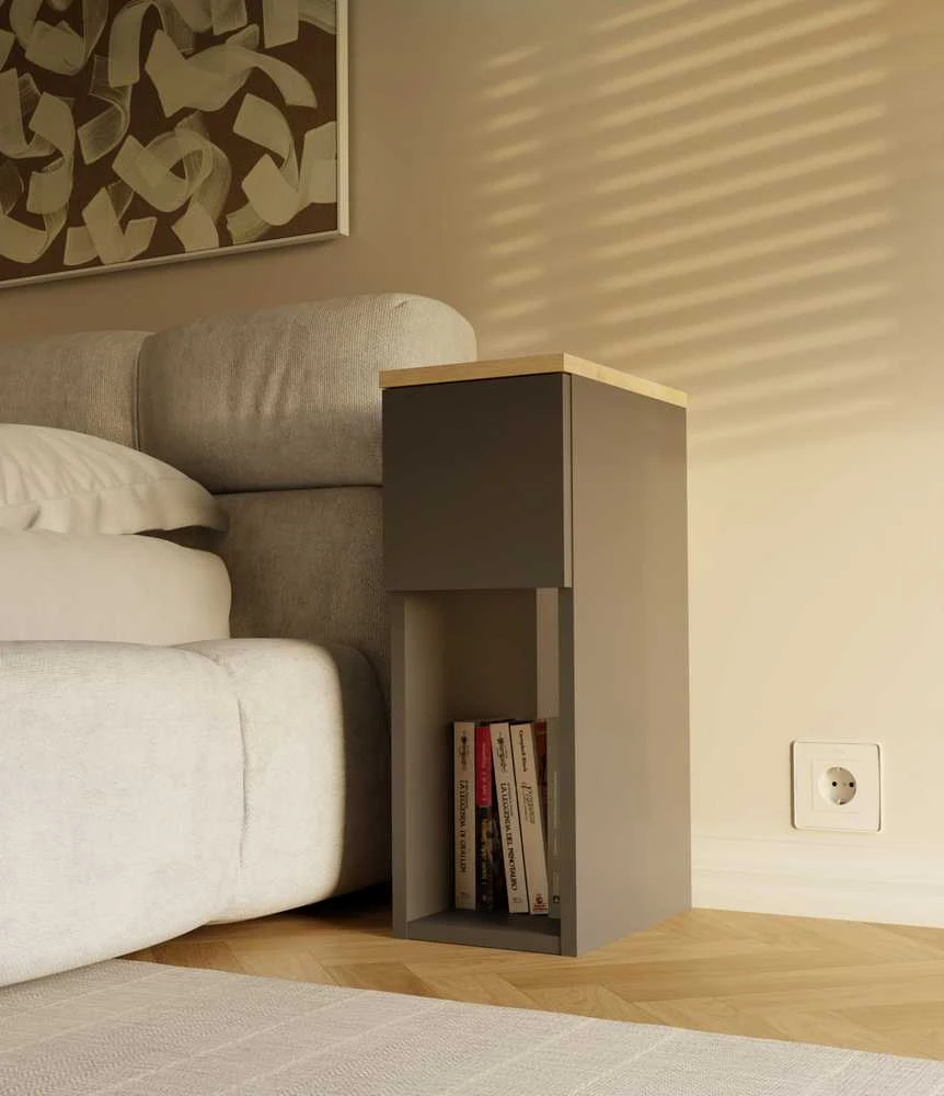 Top E Shop GALAX 20/1S naktinis staliukas, antracito/artisan