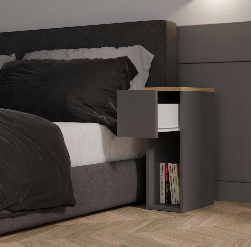 Top E Shop GALAX 20/1S naktinis staliukas, antracito/artisan