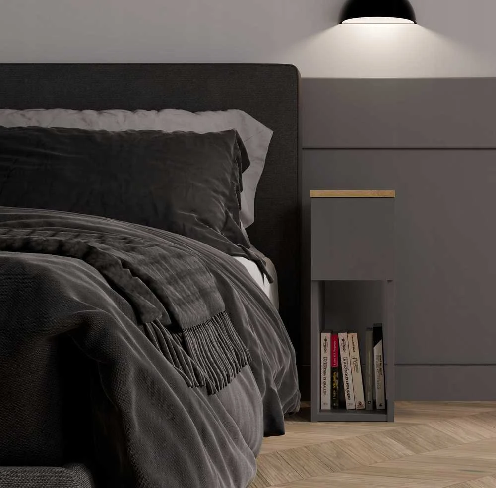Top E Shop GALAX 20/1S naktinis staliukas, antracito/artisan