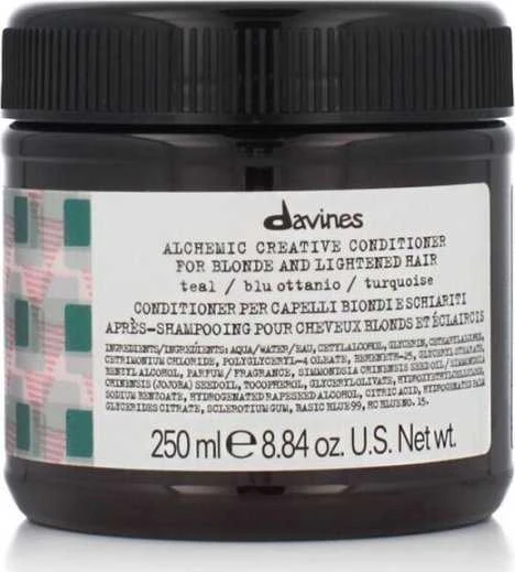 Davines Alchemic plaukų spalvos kondicionierius „Teal Mėlyna“ sustiprina spalvos ryškumą, 250 ml