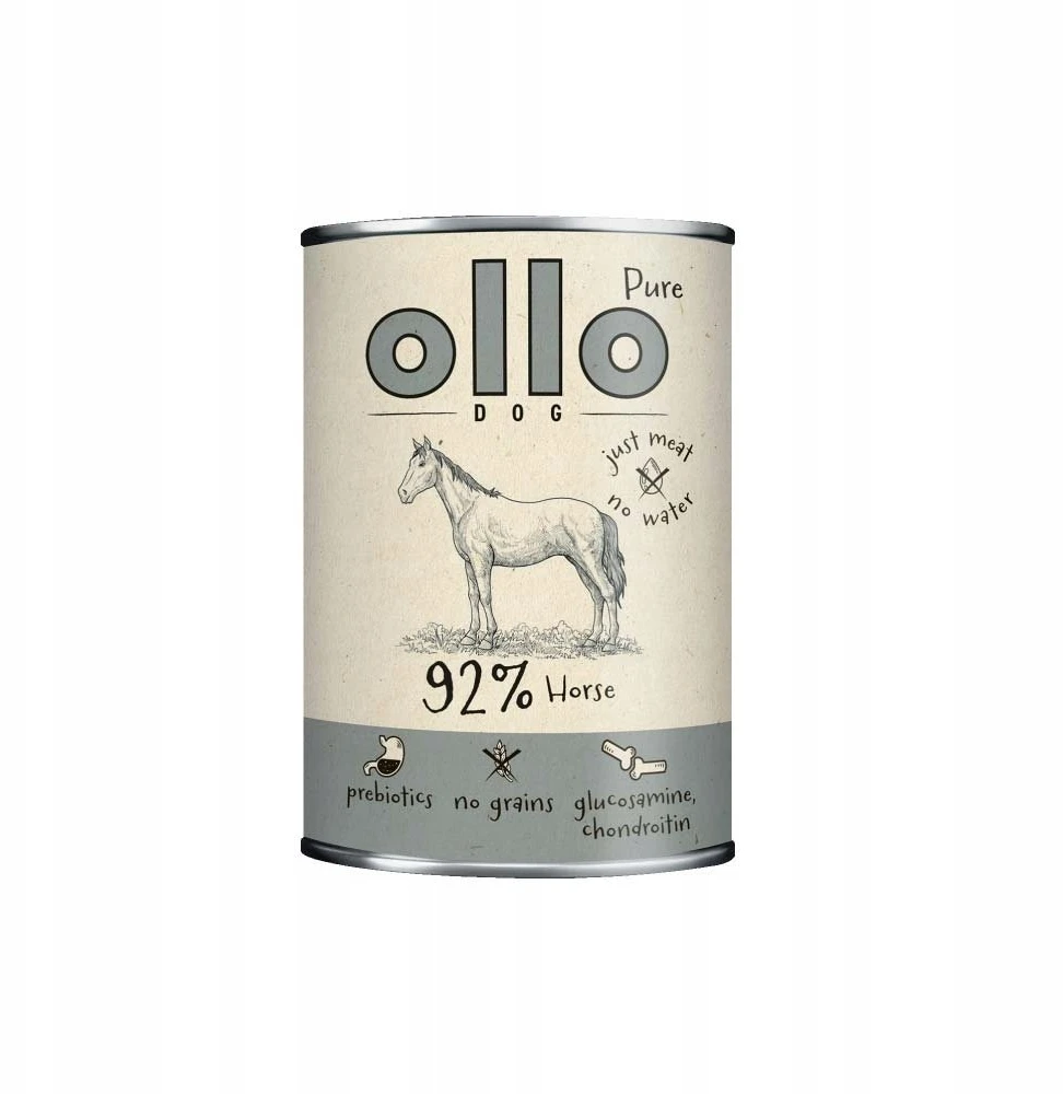 OLLO Pure Arklys – šlapias šunų maistas – 400g