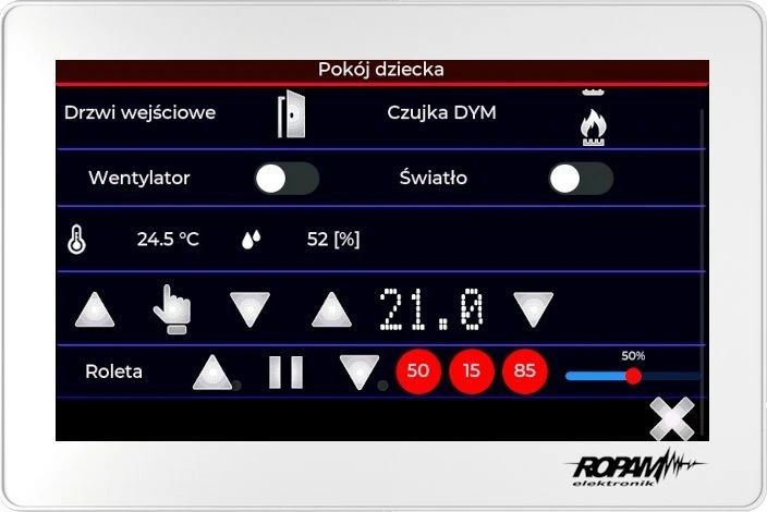 Ropam Elektronik Sc ROPAM TPR-7W lietimui jautrus skydelis