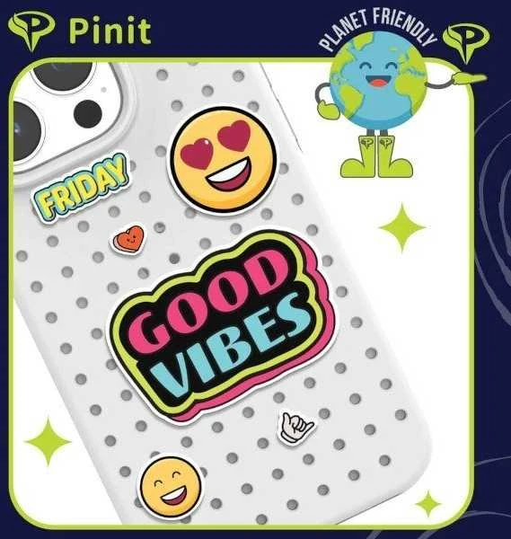 Przyrožinės spalvosi Pinit Emoji Pin do Pinit DėklasWzór 3