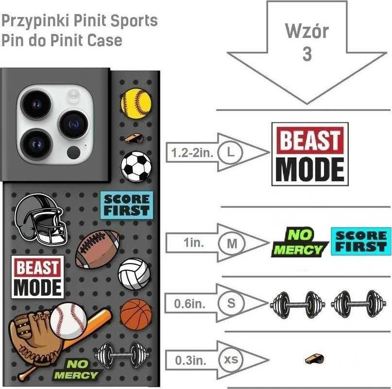 Przyrožinės spalvosi Pinit Sports Pin do Pinit DėklasWzór 3