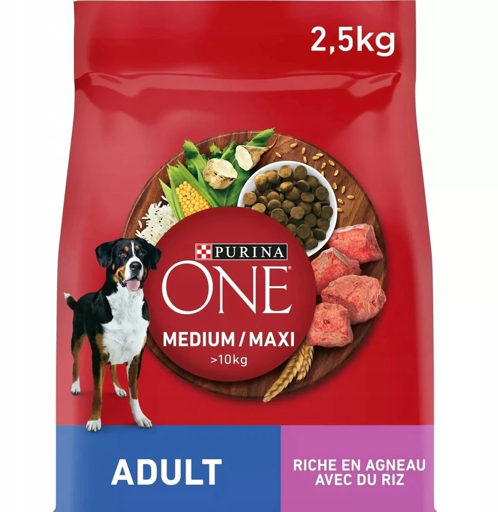 Purina Nestle ONE Medium/Maxi Adult Dog ėriena & ryžiai 2,5kg