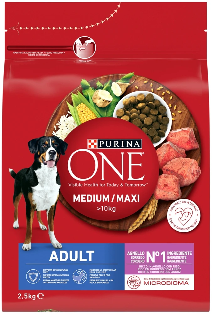 Purina Nestle ONE Medium/Maxi Adult Dog ėriena & ryžiai 2,5kg