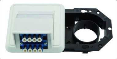 Triton šviesolaidinė dėžutė TELEGRTNER 2xLC QUAD grindjuostėms
