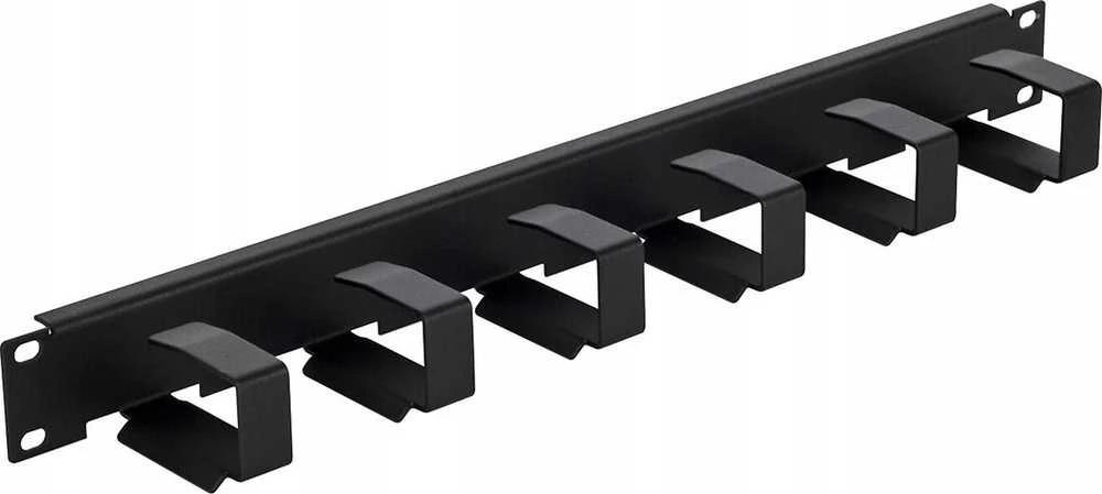 TRITON 19" įrišimo skydelis 1U, 6x įrišimo kabliukas 70x27 mm, juodas