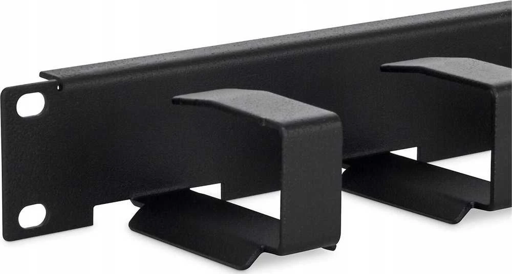 TRITON 19" įrišimo skydelis 1U, 6x įrišimo kabliukas 70x27 mm, juodas
