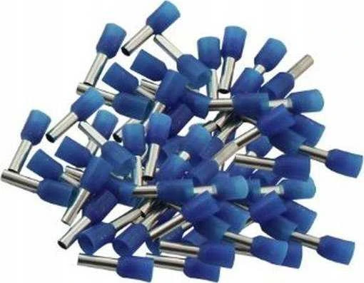 Mėlynos įvorės laidams 16mm2, 100 vienetų pakuotė