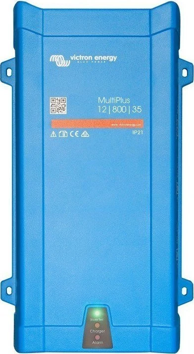 Įtampos keitiklis - įkroviklis MultiPlus 12Vdc/230Vac 800VA, UPS funkcija, įkrovimo srovė 35A, Victron Energy
