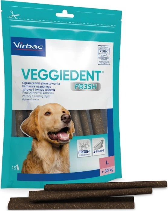 VIBRAC Veggiedent Fresh L – skanėstas šuniui – 500g