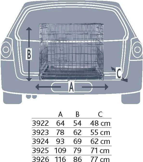 Trixie Narvas metalinis gyvūnui transportuoti Nr2 64x48x55cm