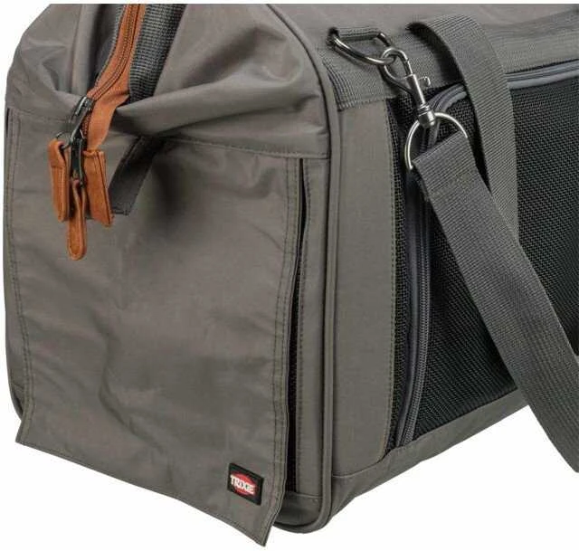 TRIXIE 28909, Minkšta augintinių nešioklė, Augintinių nešioklė lėktuvu, Šuo, 10 kg, Pakraunama iš viršaus ir priekio, Pilka