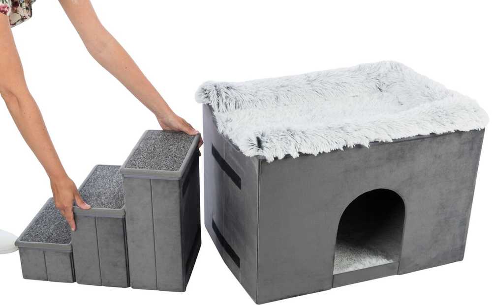 Trixie 38039, Cave pet bed, Indoor, Cat, Pilkas, Rectangular, Monochromatic